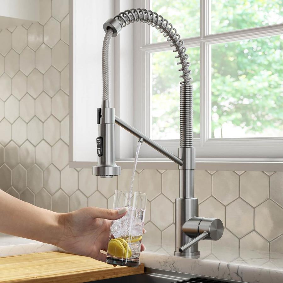 Kraus Kraus Bolden™ 2 In 1 Commercial Style Pull Down Single Handle Water Filter Kitchen Faucet 0208