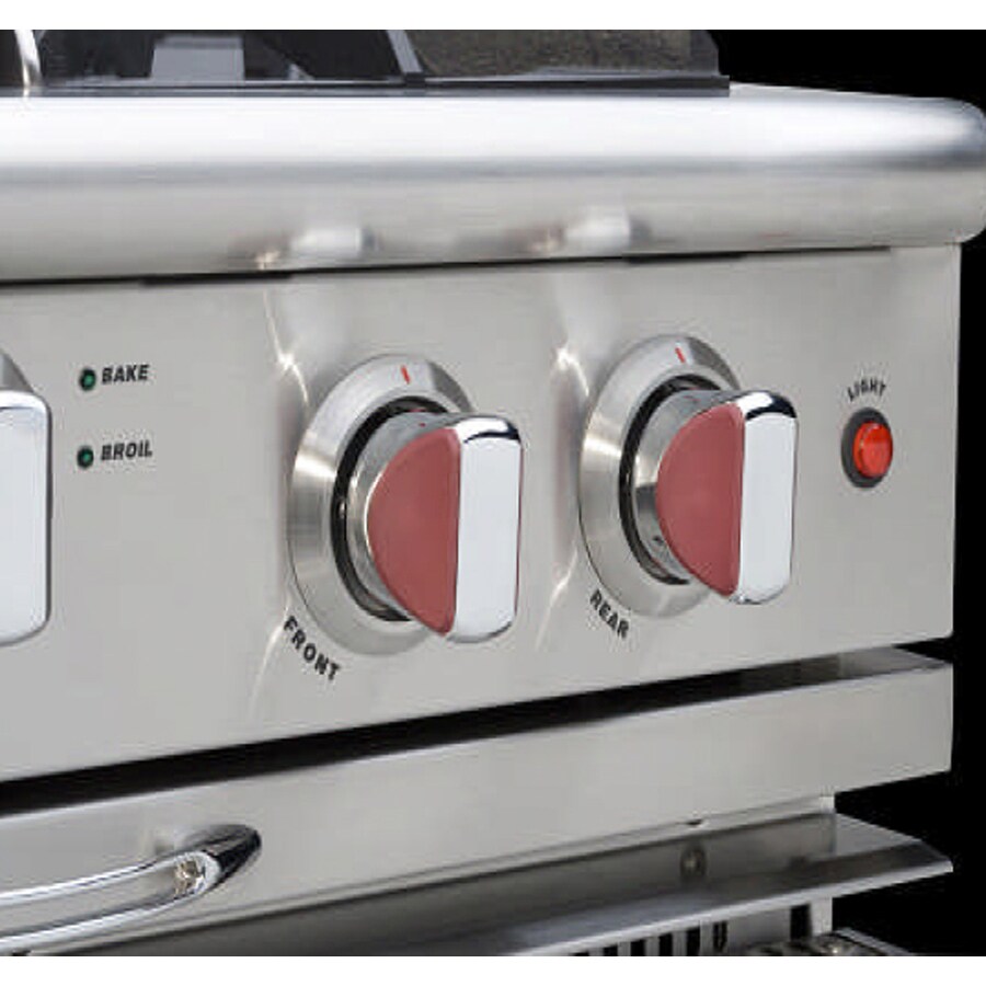 Capital Red Knob Kit for 30in Four Burner Gas Range in the Cooktop