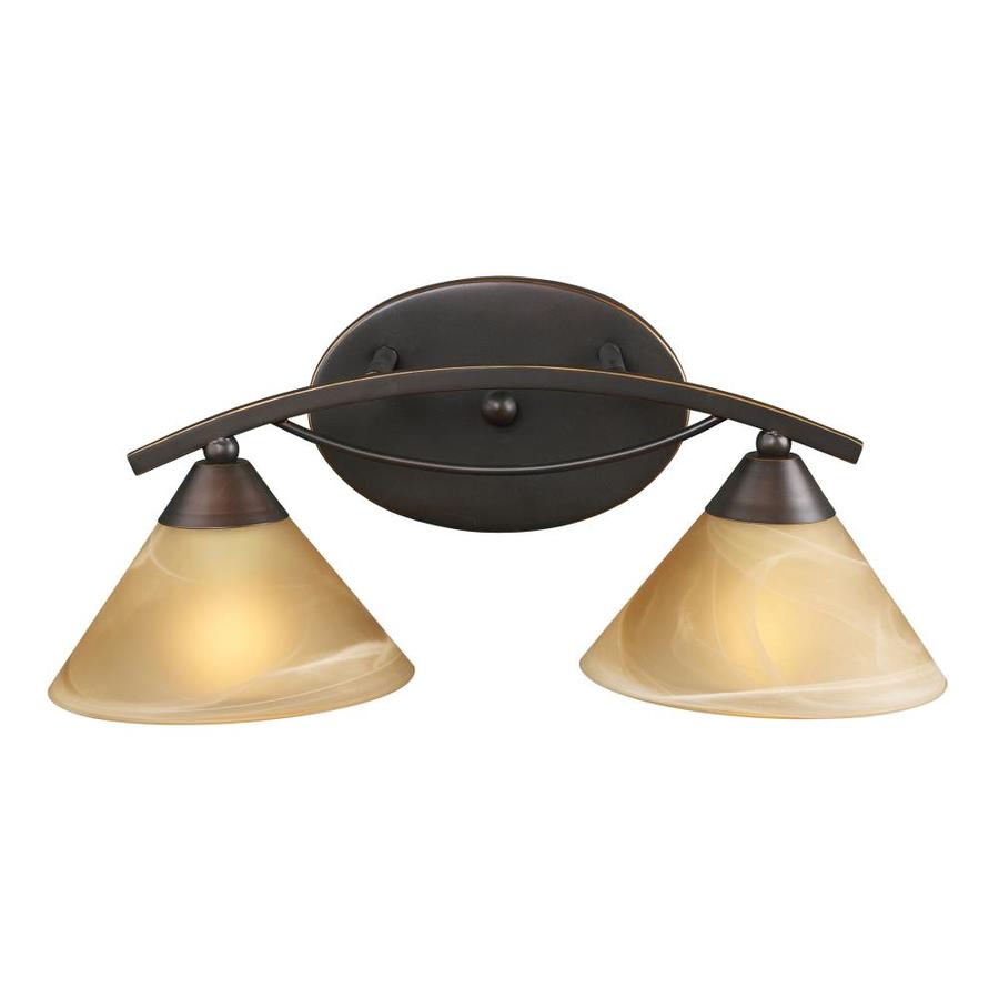 Shop Westmore Lighting Beckett 2-Light Aged Bronze Cone Vanity Light at Lowes.com