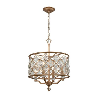 Westmore Lighting Granby 4-Light Matte Gold Glam Chandelier Westmore Lighting Granby 4-Light Matte Gold Glam Chandelier