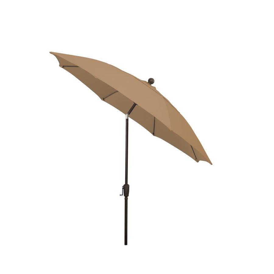 Fiberbuilt 9 Ft Octagon Beige With Champ Bronze Plastic Frame Push Button Tilt Market Patio Umbrella In The Patio Umbrellas Department At Lowes Com