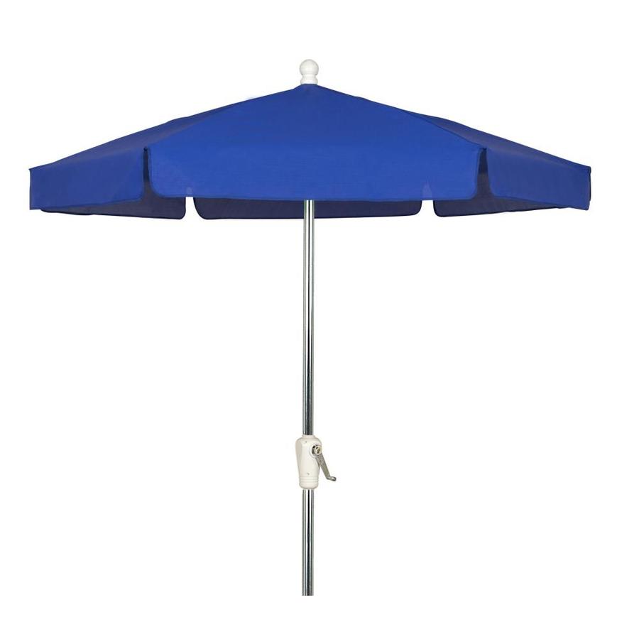 Fiberbuilt 7 5 Ft Hexagon Pacific Blue With Bright Aluminum Plastic Frame No Tilt Market Patio Umbrella In The Patio Umbrellas Department At Lowes Com