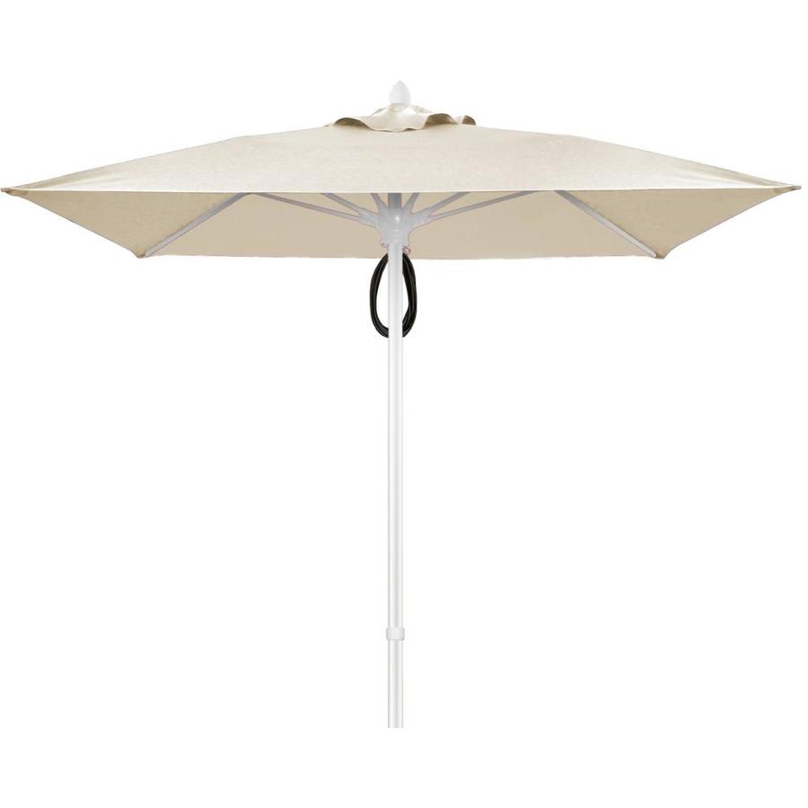 Fiberbuilt 6 Ft Square Natural With White Plastic Frame No Tilt Market Patio Umbrella In The Patio Umbrellas Department At Lowes Com