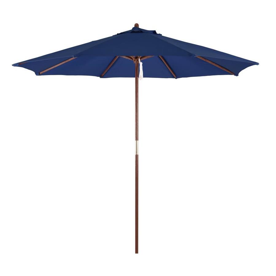 California Umbrella Navy Blue Market 9 Ft No Tilt Octagon Patio Umbrel In The Patio Umbrellas Department At Lowes Com