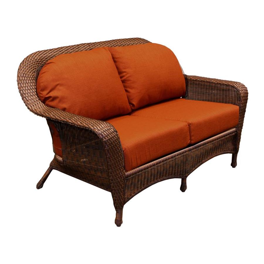 Tortuga Outdoor Lexington Wicker Outdoor Loveseat with Cushion and Rave