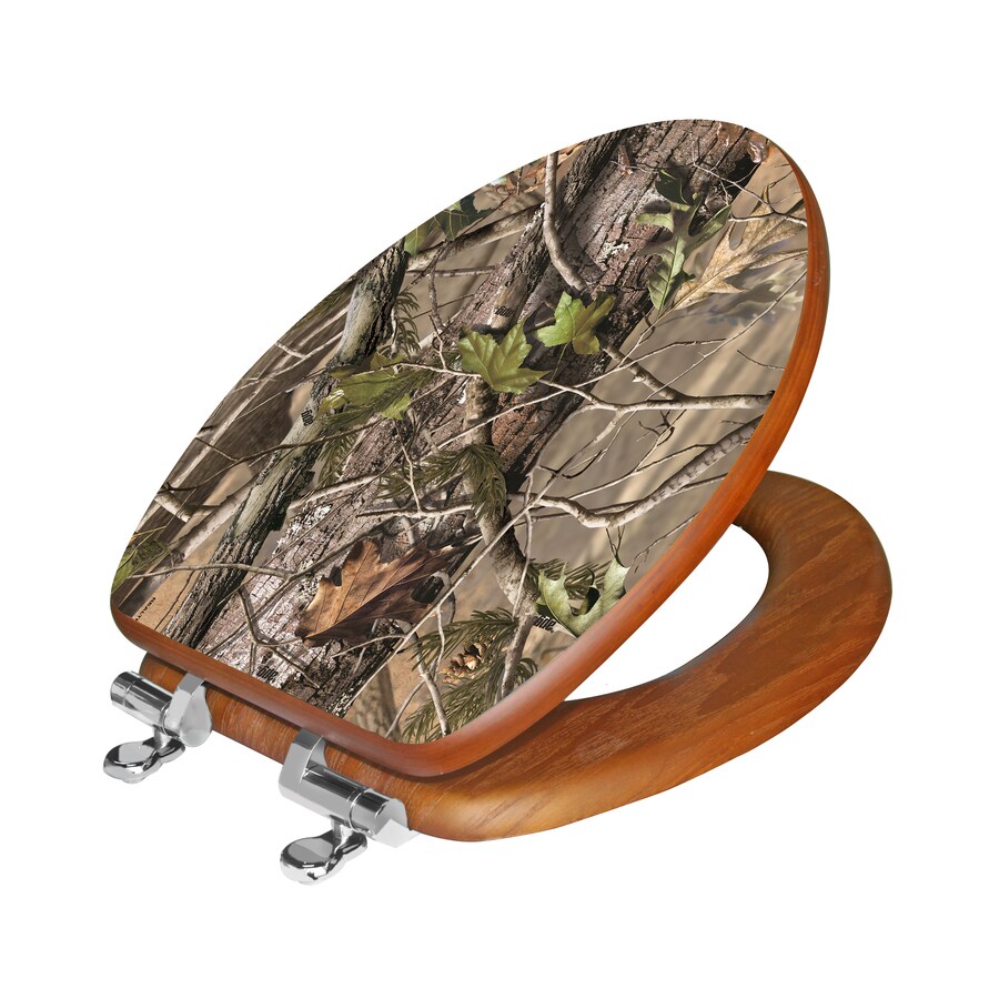 Topseat El Topseat Camo Wood Seat In The Toilet Seats Department At 