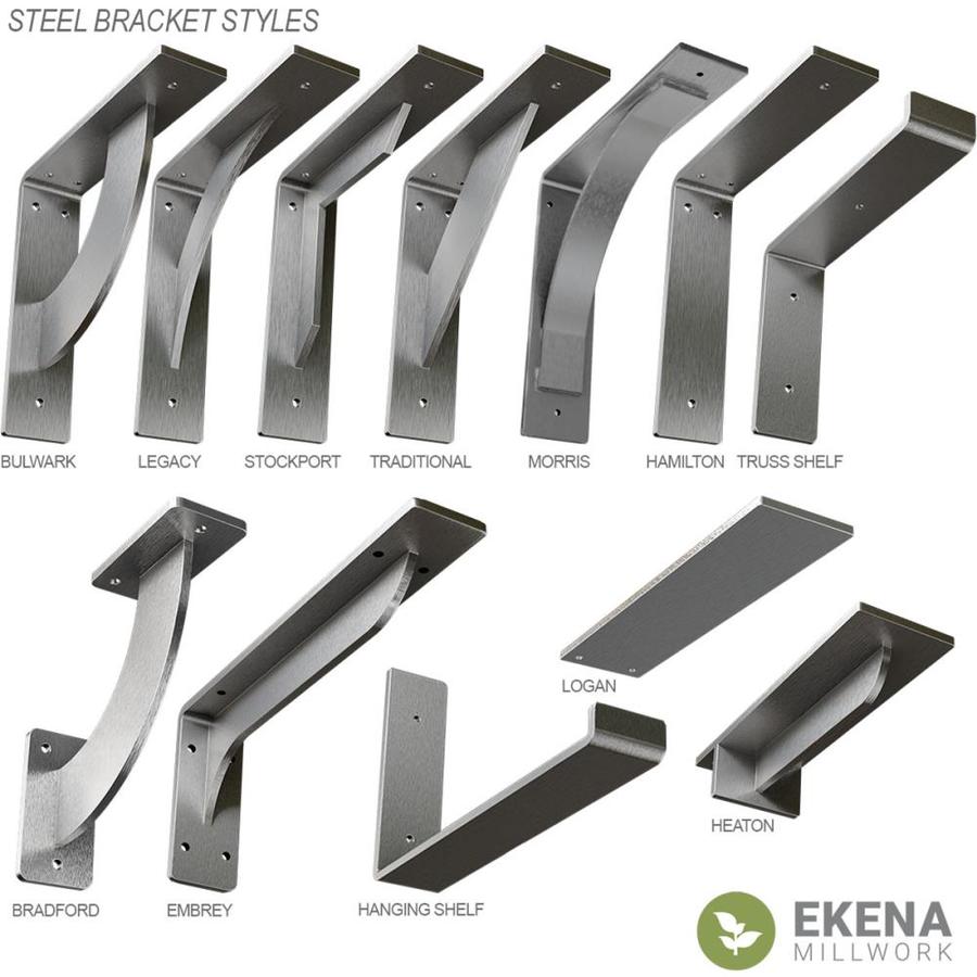 Steel Ekena Millwork BKTM02X14X14HACRS 2-Inch W x 14-Inch D x 14-Inch H Hamilton Bracket