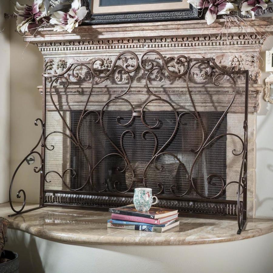 fireplace screen mounted