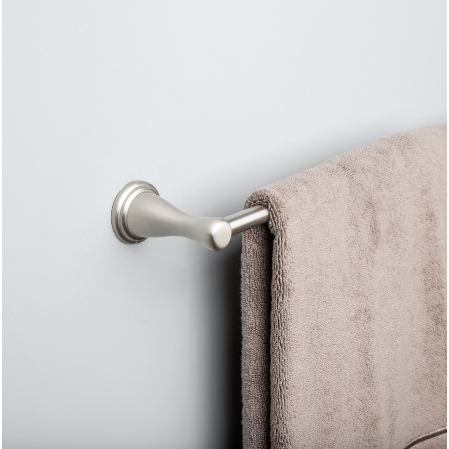 Style Selections Bailey 24-in Brushed Nickel Wall Mount Single Towel 