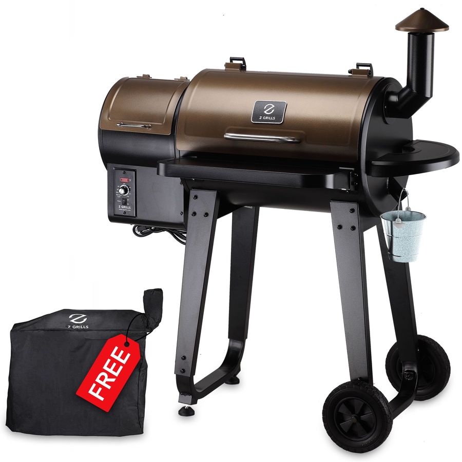 Z Grills Zpg 450a 452 Sq In Bronze Pellet Grill In The Pellet Grills Department At Lowes Com
