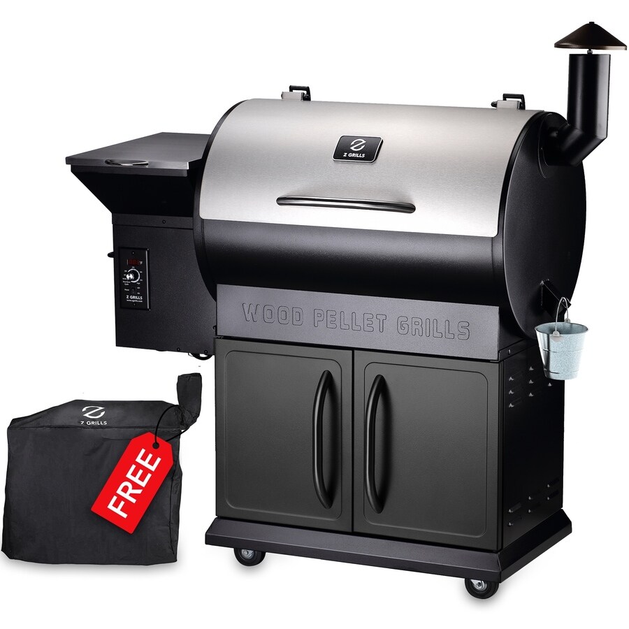 Z Grills Zpg 700e 694 Sq In Silver Pellet Grill In The Pellet Grills Department At Lowes Com