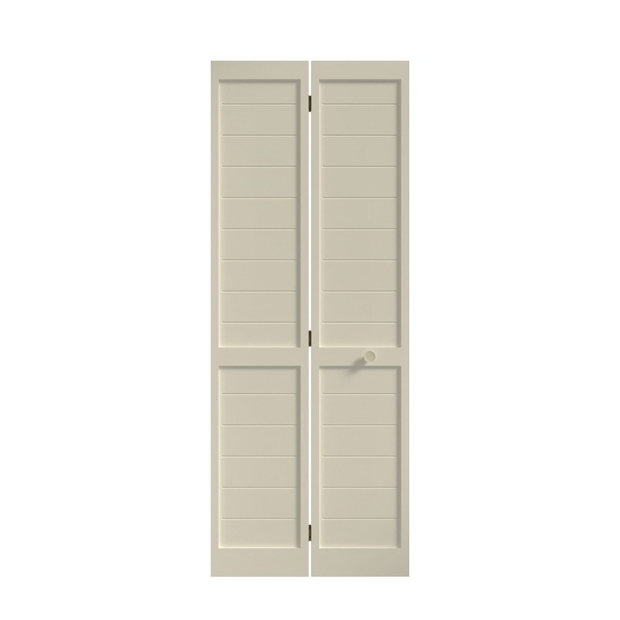 Eightdoors Shaker 24 In X 80 In Finished White Louver Prefinished Pine Wood Bifold Door Hardware Included In The Closet Doors Department At Lowes Com