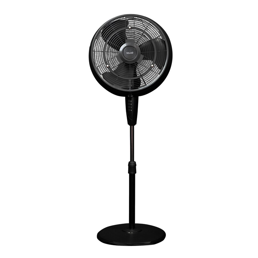 3-Speed Outdoor Black Misting Stand Fan 