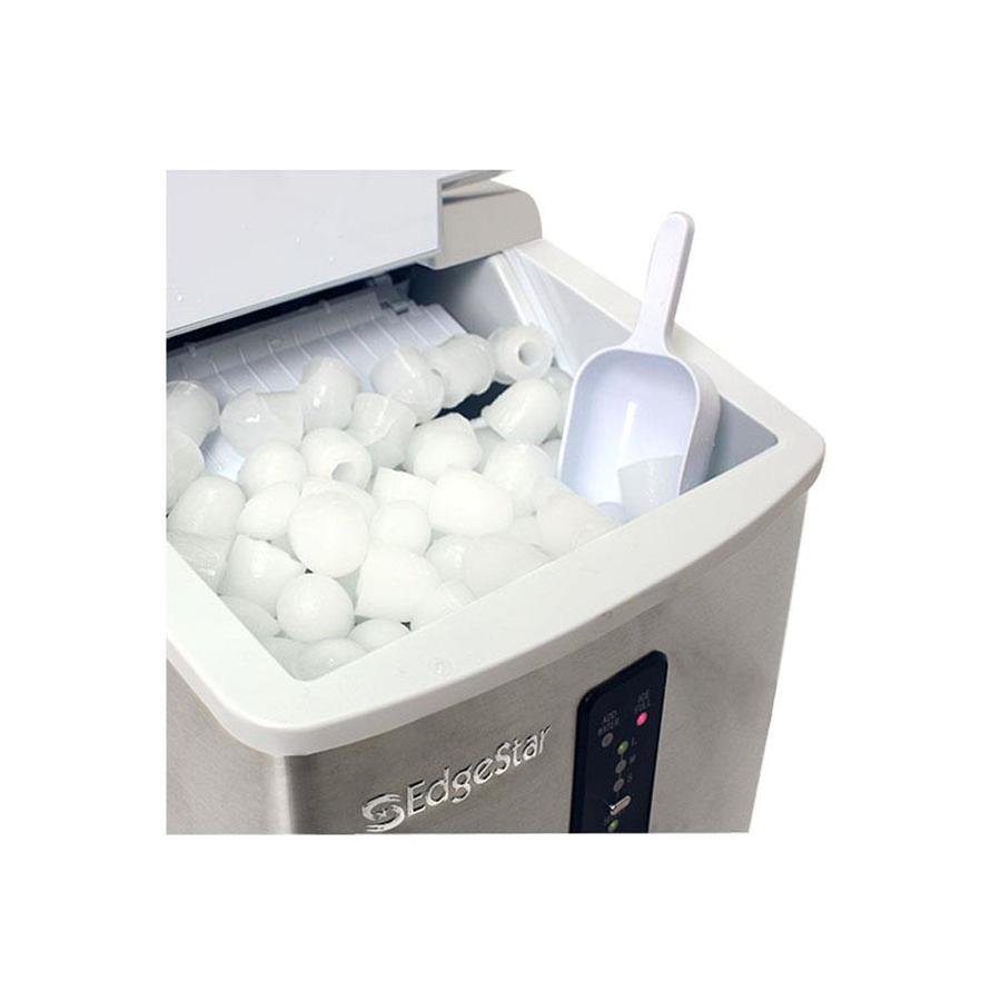 EdgeStar 28lb FlipUp Door Portable/Countertop Bullet Ice Maker (Stainless Steel) in the Ice