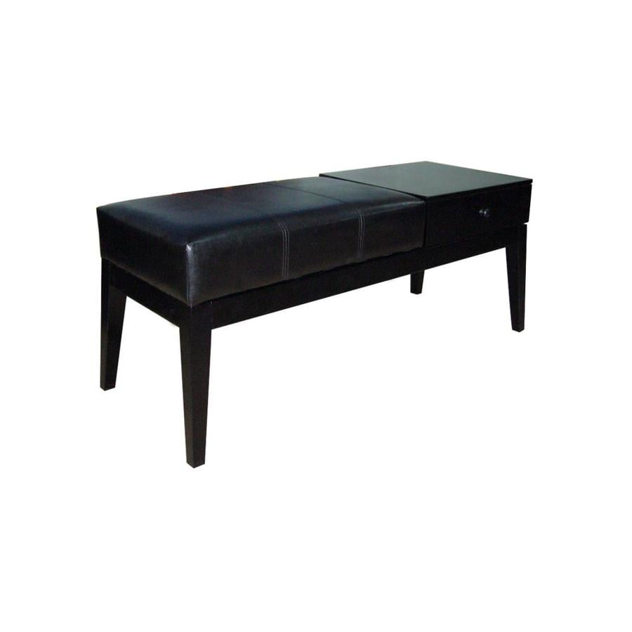 Ore International Casual Black Storage Bench In The Indoor Benches Department At Lowes Com