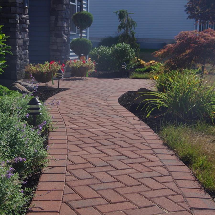 holland 4 in x 8 in red charcoal concrete paver