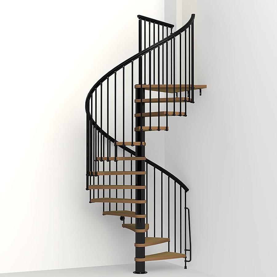 Shop Arke Nice1 63in x 10ft Black Spiral Staircase Kit at