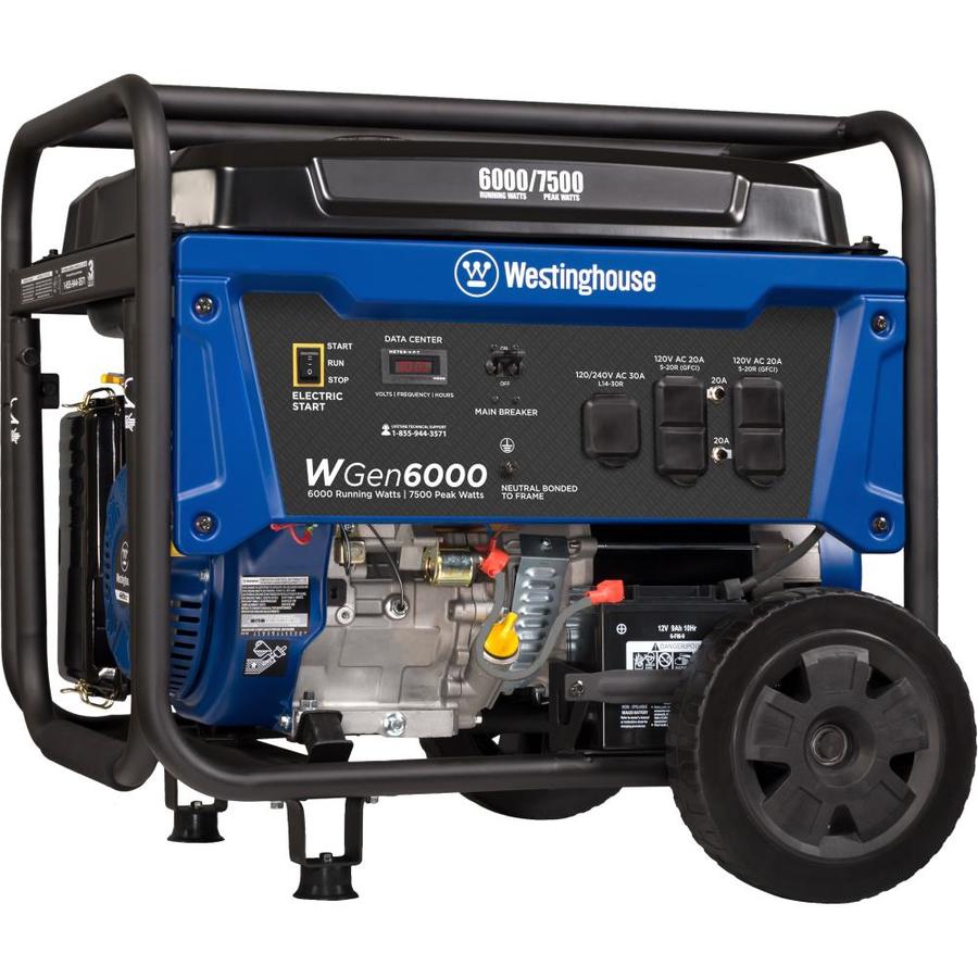 Westinghouse Wgen 6000 Watt Gasoline Portable Generator In The Portable Generators Department At Lowes Com