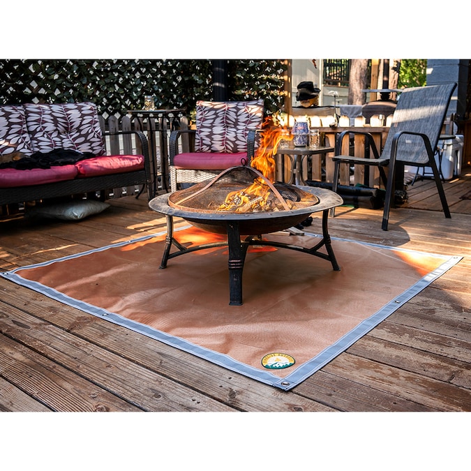 Fireside Outdoor Ground ember mat 60-in L x 0.125-in H Fire Pit Mat in