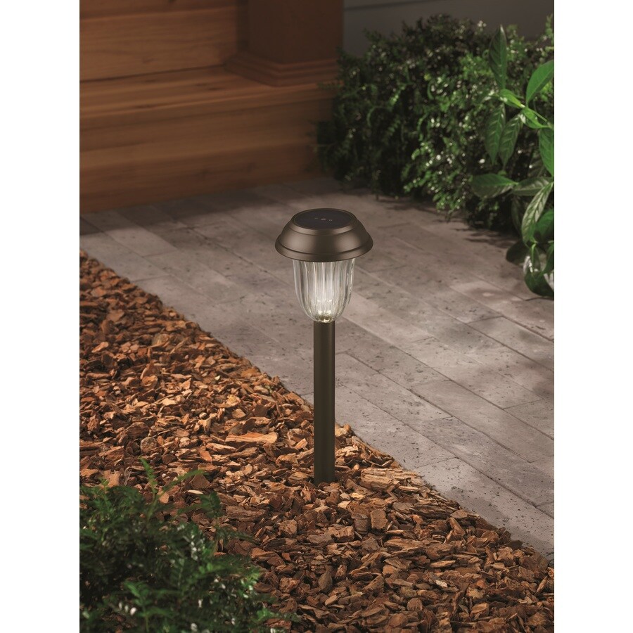 Portfolio 4x Brighter (4.8Lumen) Brown Solar LED Path Light Kit in the