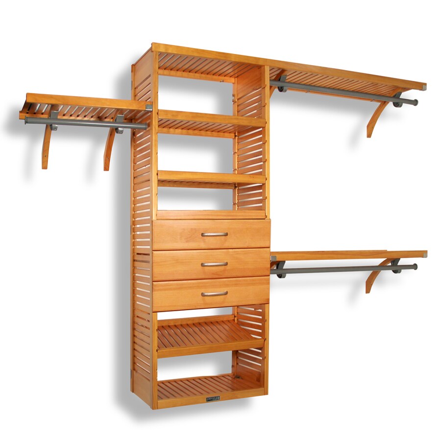 Shop John Louis Home 10-ft x 96-ft Honey Maple Wood Closet Kit at www.bagssaleusa.com