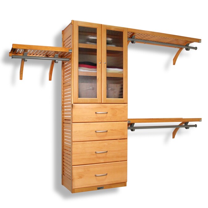 John Louis Home 10-ft x 8-ft Honey Maple Wood Closet Kit at 0