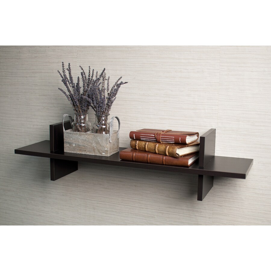 Danya B. 31-in L X 8-in H X 7.75-in D Wood Floating Shelf In The Wall ...