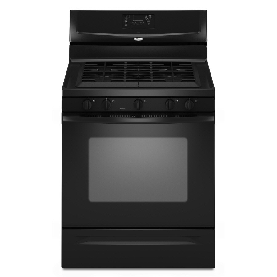 Whirlpool 30in 5 Burners 5cu ft SelfCleaning Gas Range (Black) in
