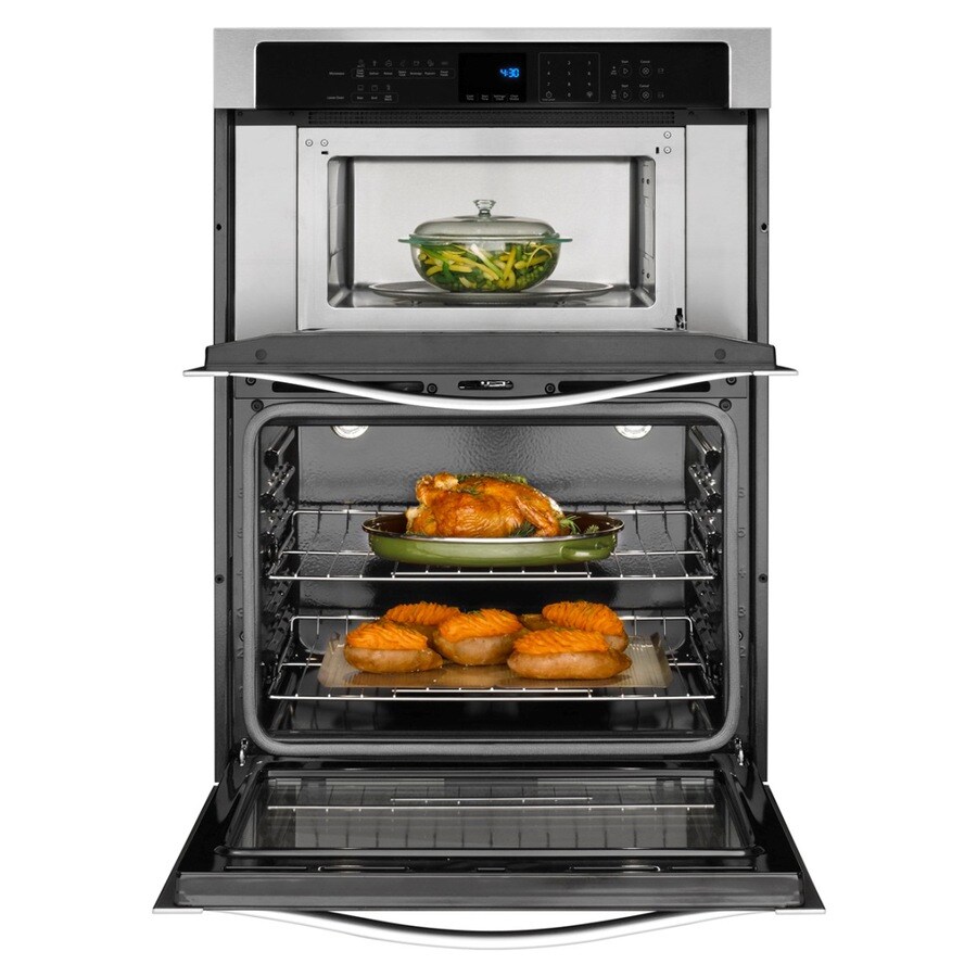 Whirlpool 30in Microwave Wall Oven Combo (Stainless Steel) in the