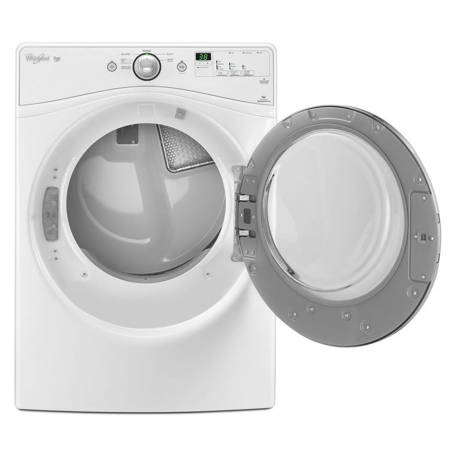 Whirlpool Duet 7.4cu ft Stackable Electric Dryer (White) in the