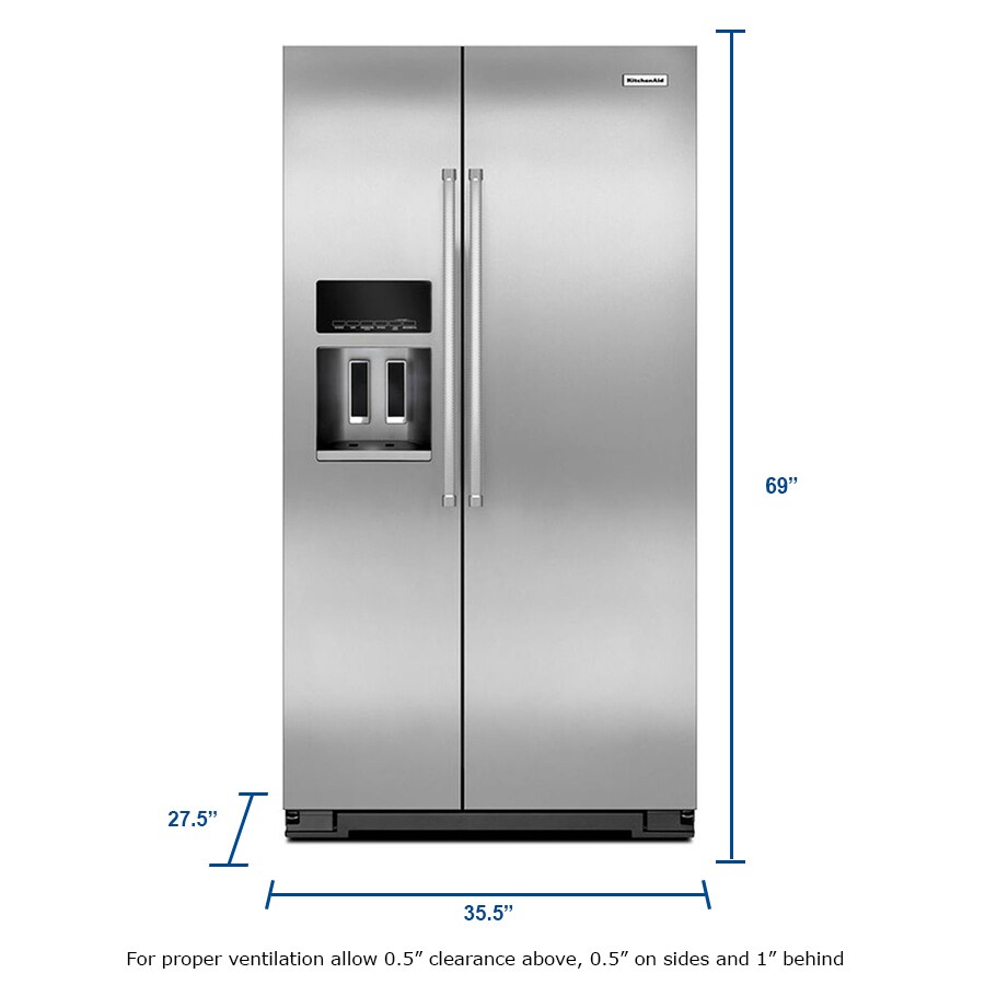 Shop KitchenAid 19.9cu ft CounterDepth SidebySide Refrigerator with