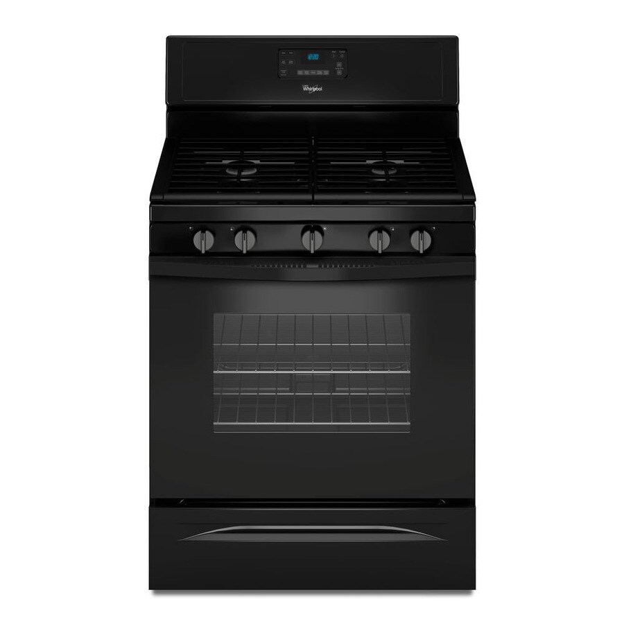 Whirlpool 5-Burner Freestanding 5-cu ft Convection Gas Range (Black ...