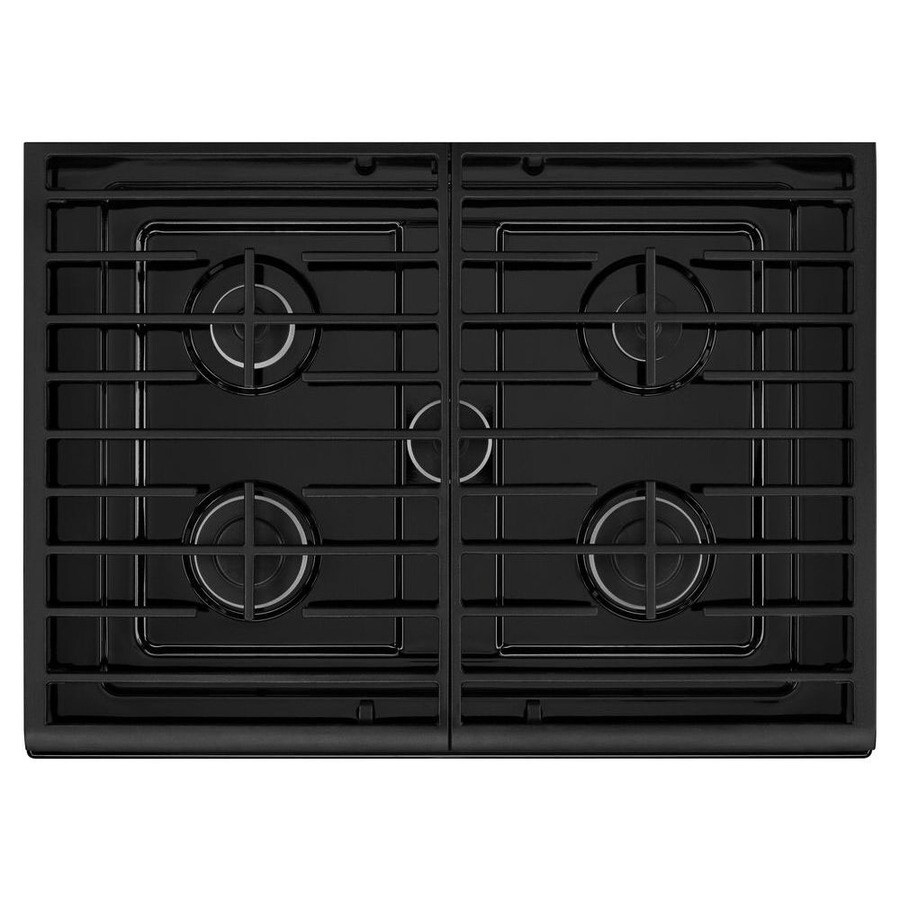 Whirlpool 5 Burner Freestanding 5 Cu Ft Self Cleaning Convection Gas Range Black Common 30