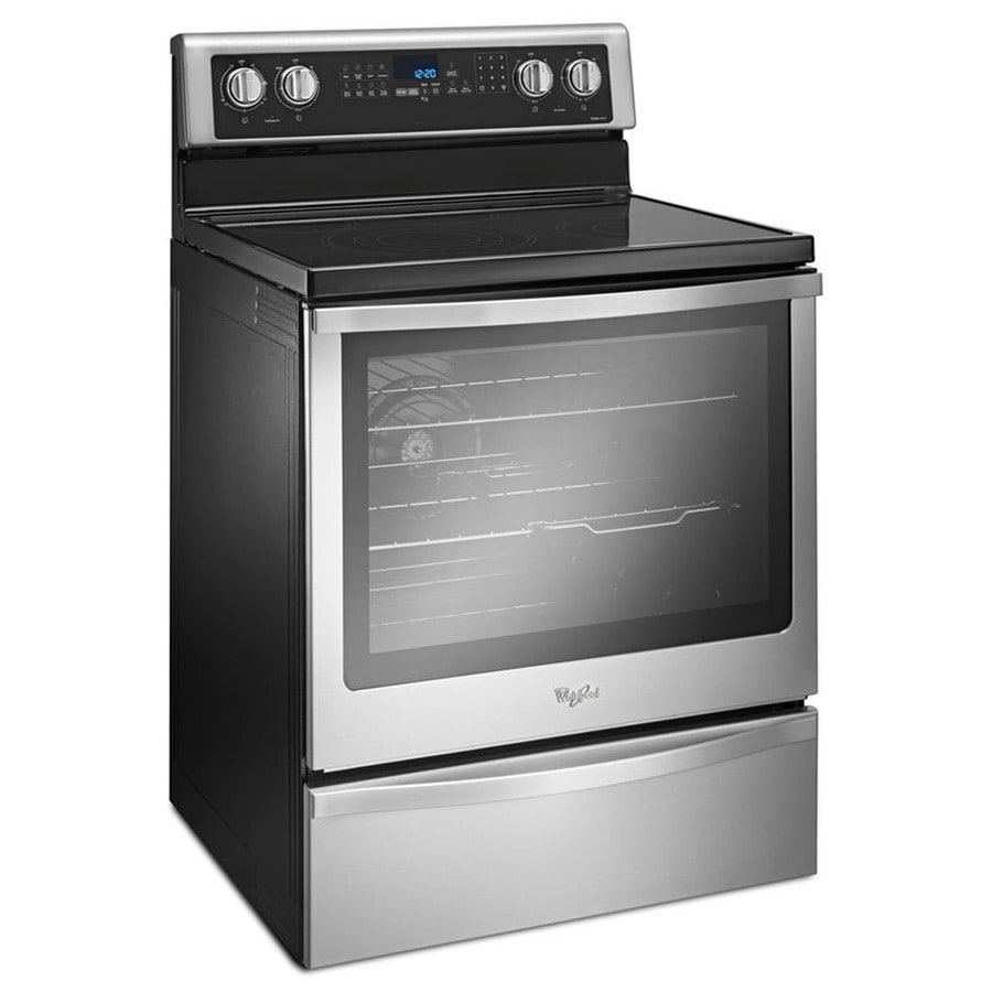 Whirlpool 30-in Smooth Surface Self-Cleaning Electric Range (Stainless ...