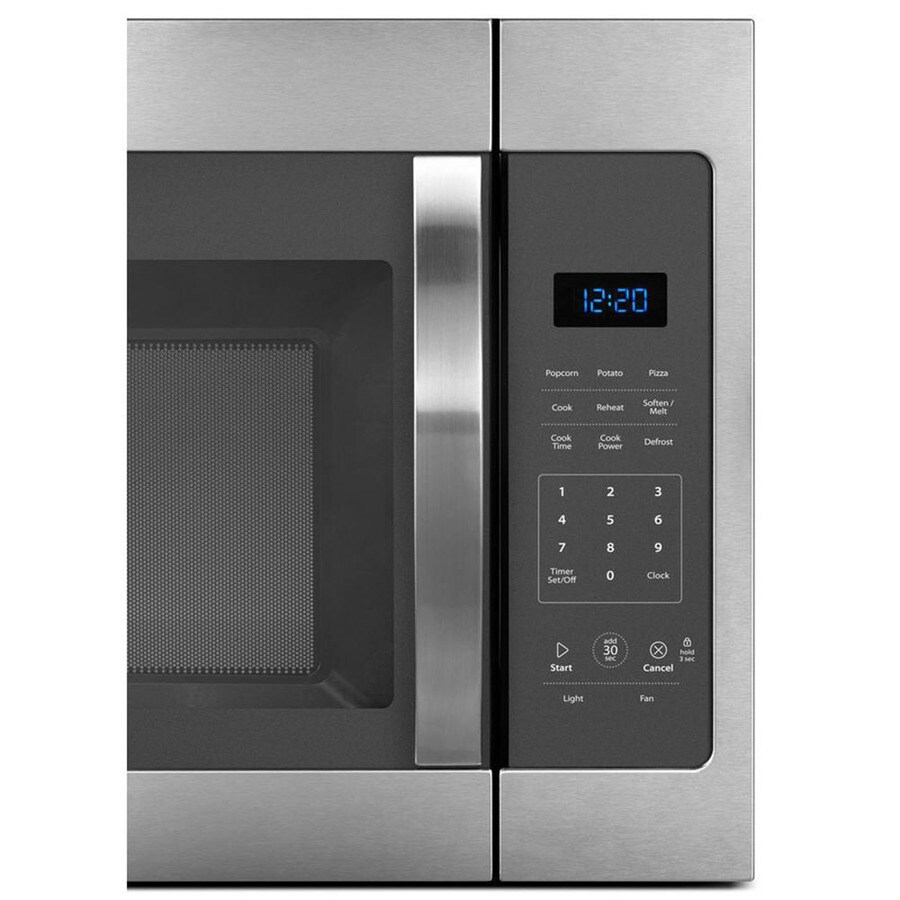 Shop Whirlpool 1.7-cu ft Over-the-Range Microwave (Stainless Steel Whirlpool Over The Range Microwave Stainless Steel