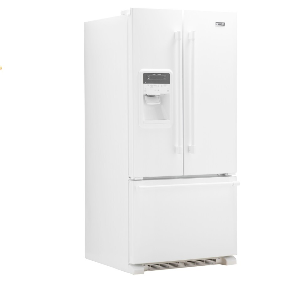 Maytag 21.7cu ft French Door Refrigerator with Ice Maker (White) in