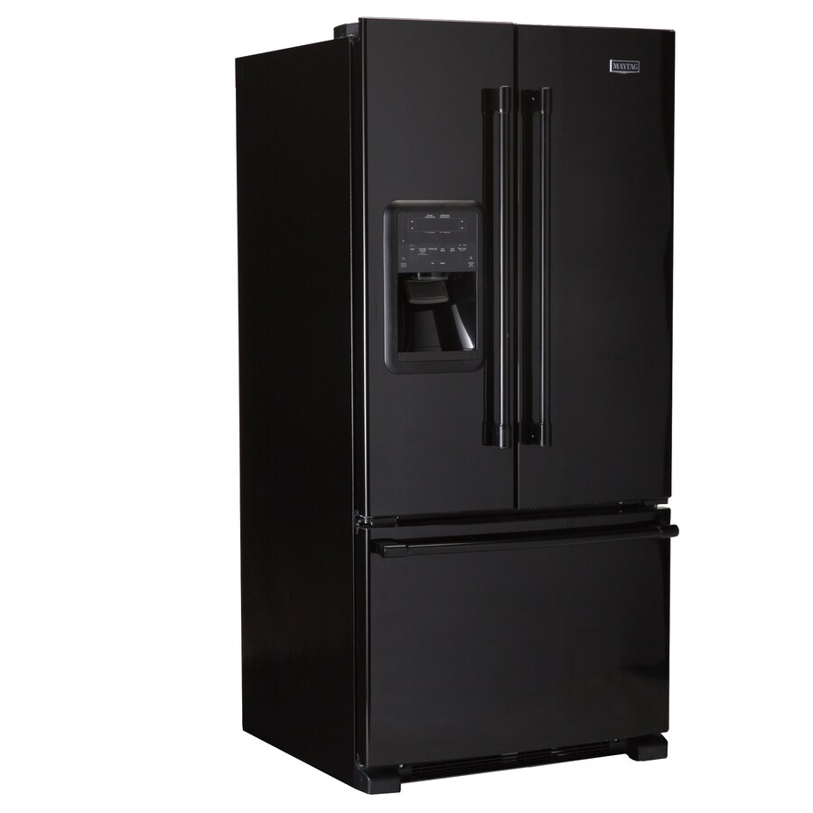 Maytag 21.7cu ft French Door Refrigerator with Ice Maker (Black) in