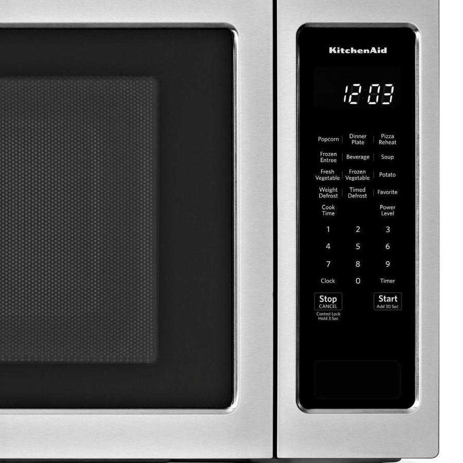KitchenAid 2.2-cu ft 1200-Watt Countertop Microwave (Stainless Steel Kitchenaid 2.20 Cu. Ft. Countertop Microwave In Stainless Steel