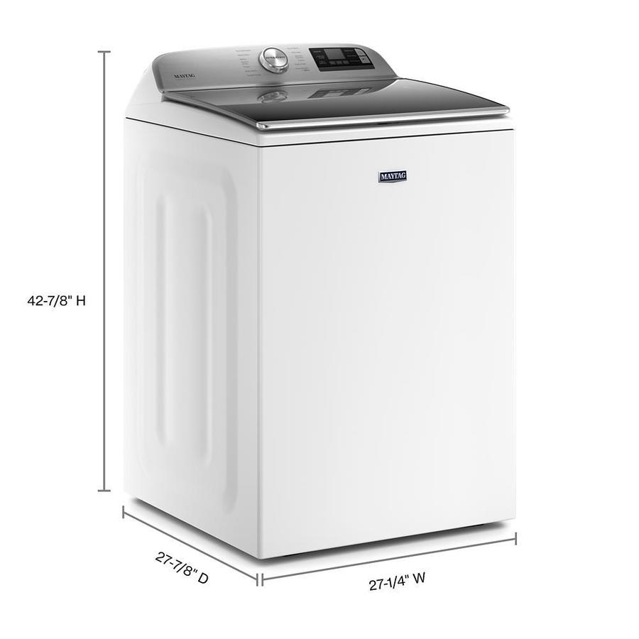 Maytag Smart Capable 5 3 Cu Ft High Efficiency Top Load Washer Metallic Slate Energy Star In The Top Load Washers Department At Lowes Com