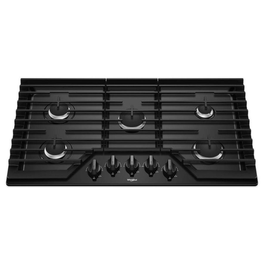 Whirlpool 5Burner 36in Gas Cooktop with EZ2LIFT Hinged CastIron