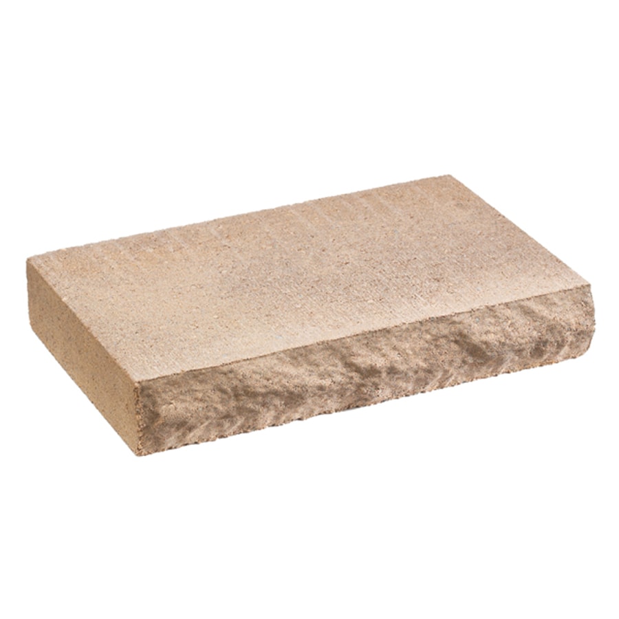 Shop Tan Chiseled Concrete Retaining Wall Cap (Common: 12-in x 2-in