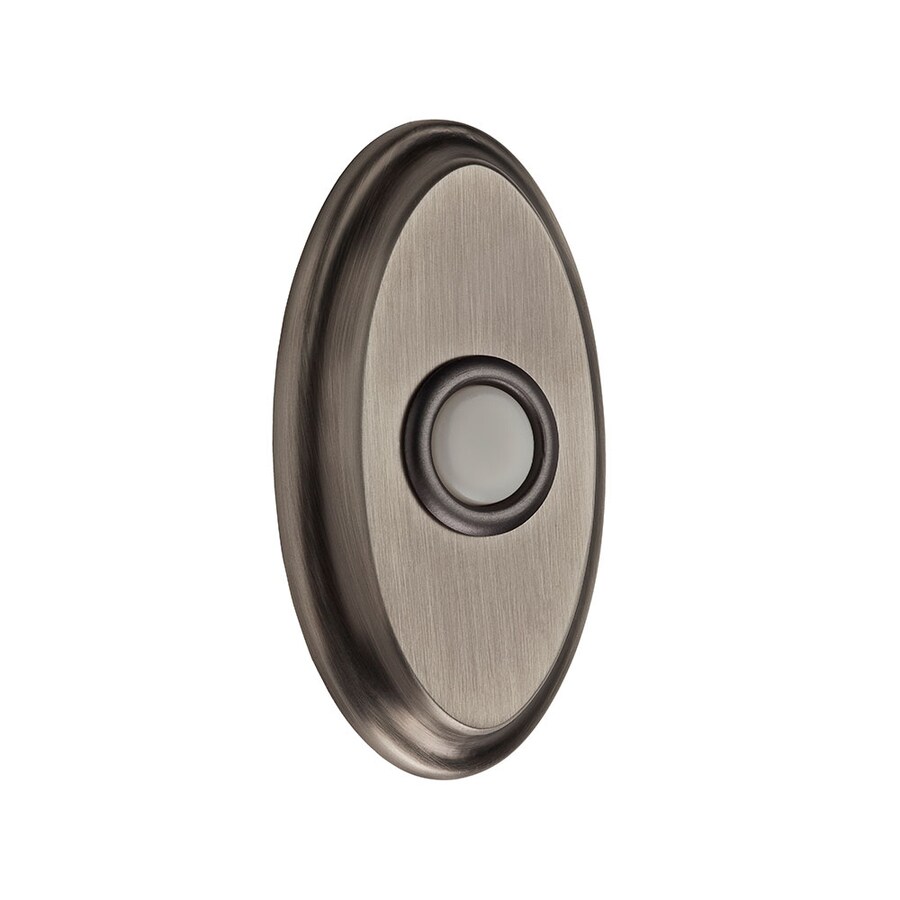 BALDWIN Wired Matte Antique Nickel Doorbell Button in the Doorbell