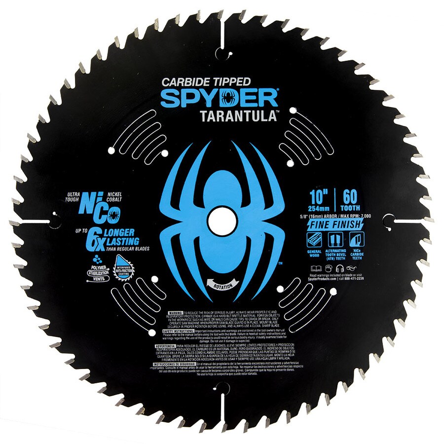 Spyder 10in 60Tooth Carbide Miter Saw Blade in the Circular Saw