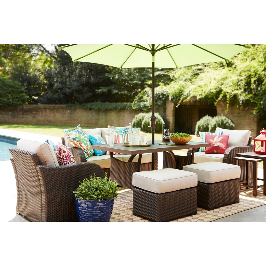 allen + roth Northborough 5Piece Metal Frame Patio Conversation Set