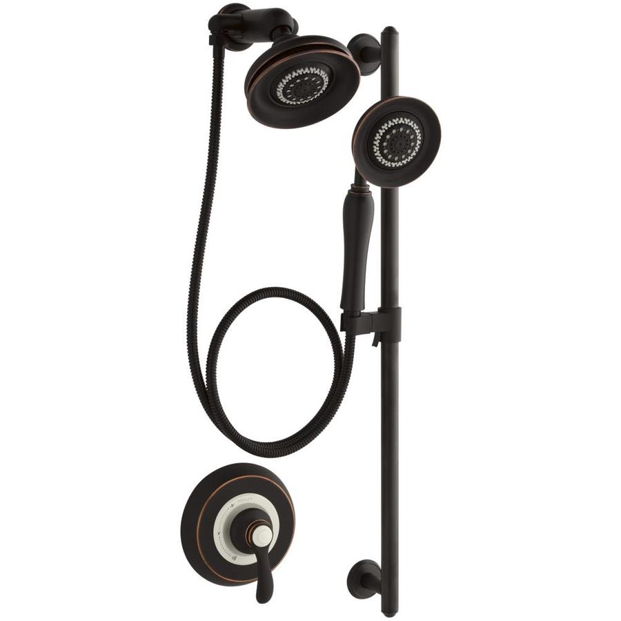 Shop KOHLER Fairfax 5.5-in Oil-Rubbed Bronze Showerhead with Hand Shower at Lowes.com
