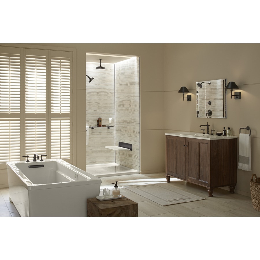Kohler Choreograph Veincut Biscuit One Piece Shower Wall Surround Common 60 In X 32 In Actual