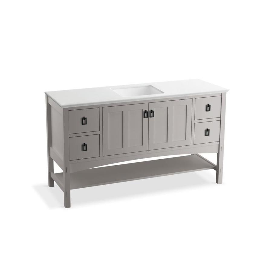 Kohler Marabou 60 In Mohair Grey Bathroom Vanity Cabinet In The Bathroom Vanities Without Tops Department At Lowes Com