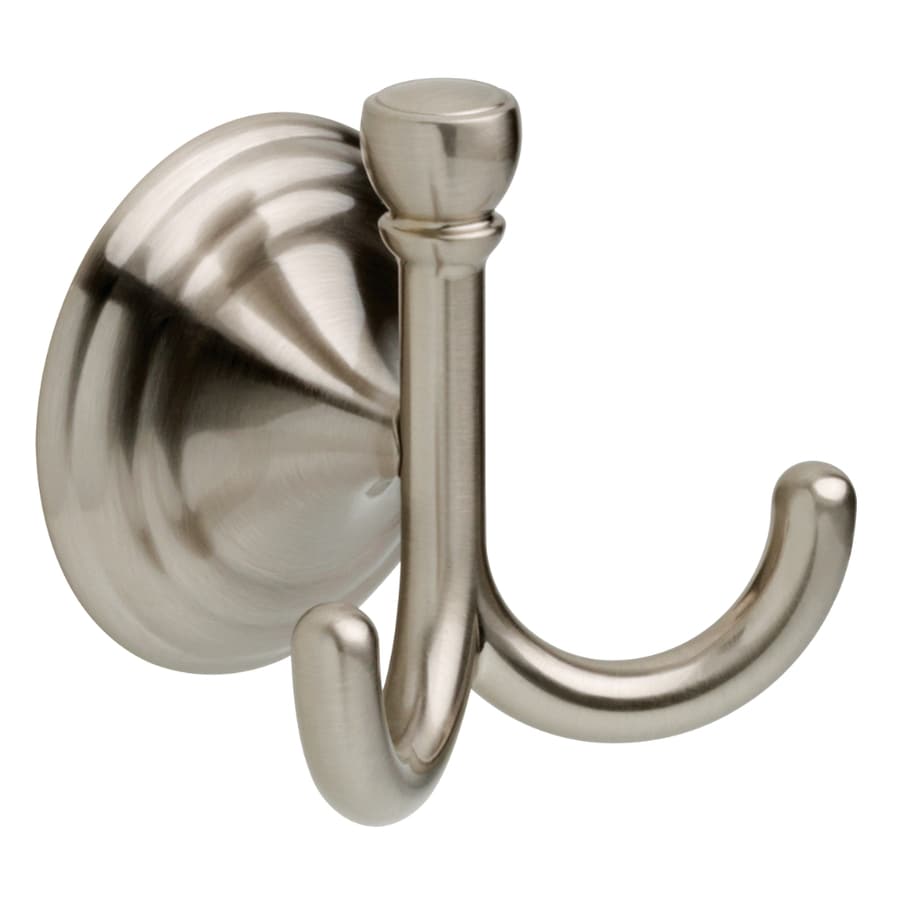 Shop DELTA Windemere 2-Hook Brushed Nickel Robe Hook at ...