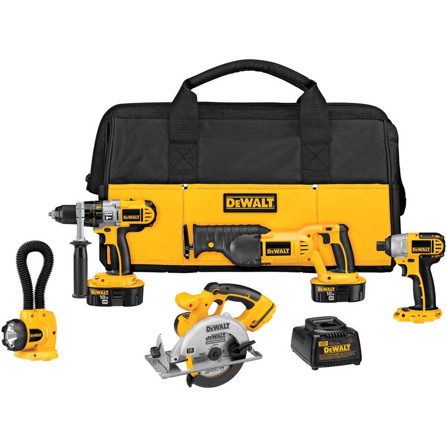  18-Volt Nickel Cadmium (Nicd) Motor Cordless Combo Kit with Soft Case