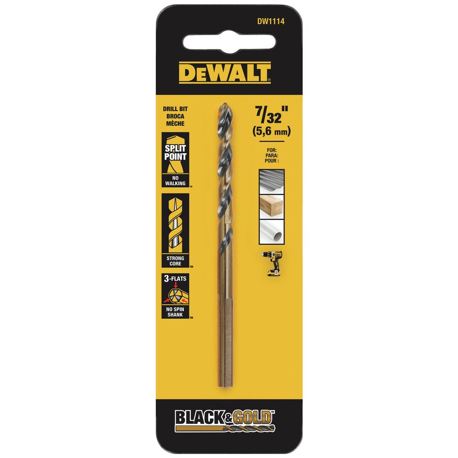 shop-dewalt-7-32-in-black-oxide-twist-drill-bit-at-lowes